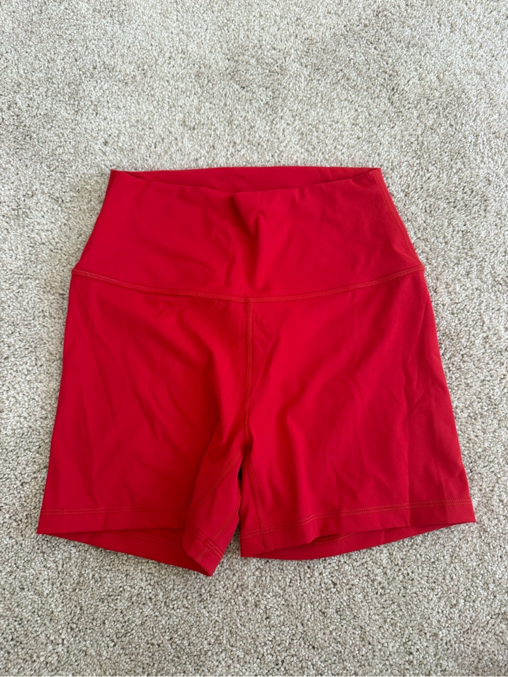 CRZ YOGA Red High-Rise Biker Shorts 3”